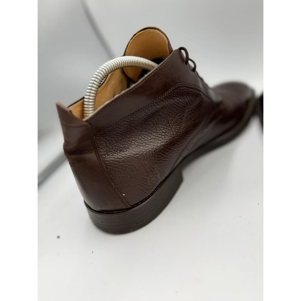 Stanley Blacker Chukka Leather Dress Boots Men's Size 11M Brown Made In Italy